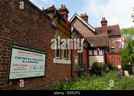 Sheffield Park Train Station, East Sussex, England. Stockfoto