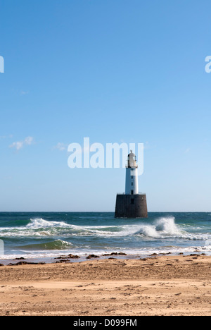 Rattray Head Lighthouse, Rattray Head, Aberdeenshire, Schottland. Stockfoto