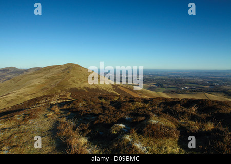 Turnhouse Hill, Glencorse und Edinburgh von Carnethy Hill, die Pentland Hills, Lothian Stockfoto