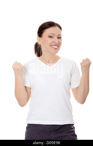 Glückliche Frau Stockfoto