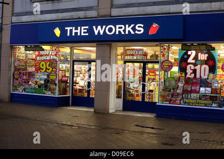 Die Werke, eine Ladenfront in Weston Super Mare, North Somerset, England, UK 20. November 2012 Stockfoto