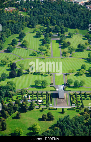 Luftaufnahme des größten WWII amerikanische Militärfriedhof in Europa (10 489 Gräber), Saint-Avold, Moselle, Lothringen, Frankreich Stockfoto