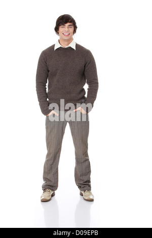 In voller Länge Porträt eines eleganten jungen Mann Stockfoto
