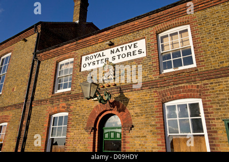 Whitstable Hafen Royal Native Oyster Stores.  Jetzt eine erstklassige Meeresfrüchte Restaurant Whitstable England Stockfoto