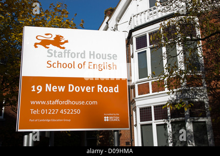 Stafford House Schule der englischen Canterbury, England Stockfoto