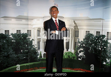 US-Präsident Barack Obama Wachs Figur James Kyson Lee Gastgeber Super Special Rooftop Party vor den American Music Awards Stockfoto