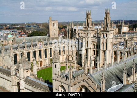 Am All Souls College von St. Marys Turm Oxford Oxfordshire England UK Stockfoto