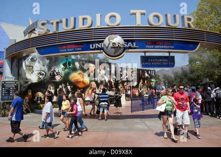 EINGANG AN DER STUDIOTOUR VON UNIVERSAL STUDIOS LOS ANGELES KALIFORNIEN VEREINIGTE STAATEN USA Stockfoto