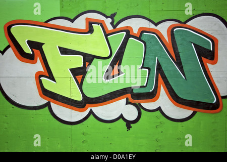 Graffiti an der Wand in Amsterdam Niederlande Stockfoto