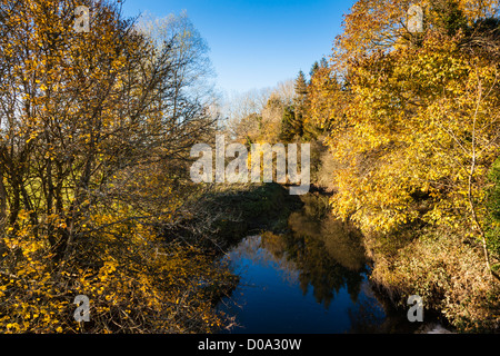 Fluß Eden in der Nähe von Penshurst in Kent. Ein Nebenfluss des Flusses Medway. UK Stockfoto