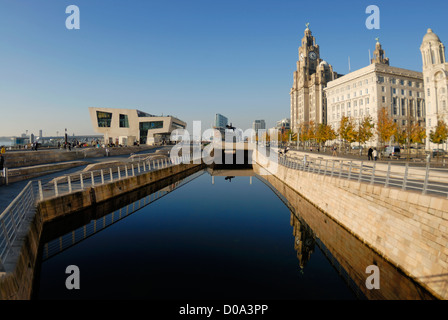 Pier Head, ein UNESCO-Weltkulturerbe, verfügt über einige der schönsten Architektur Rummenigge Stockfoto