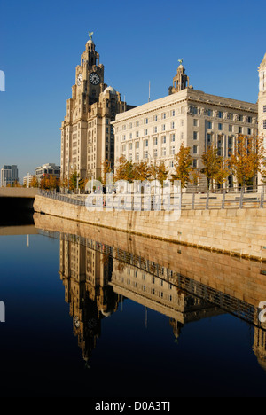 Pier Head, ein UNESCO-Weltkulturerbe, verfügt über einige der schönsten Architektur Rummenigge Stockfoto