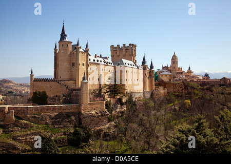 Alcázar de Segovia Castilla Leon Spanien Alcázar de Segovia Castilla Leon España Stockfoto