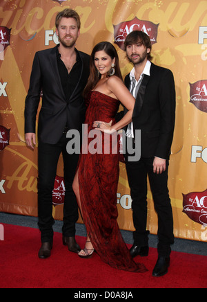 Charles Kelley, Hilary Scott, Dave Haywood von Lady Antebellum Awards 2010 amerikanische Land im MGM Grand Garden Arena- Stockfoto