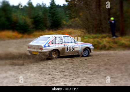 Malton Wald Rallye, November 2012. Cropton Bühne Stockfoto