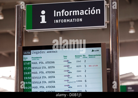 Ave Train Station Maria Zambrano Malaga Costa Del Sol Andalusien Spanien Stockfoto