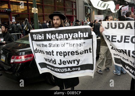 Propalästinensische Demonstration am Times Square in Manhattan, 18. November 2012. Stockfoto