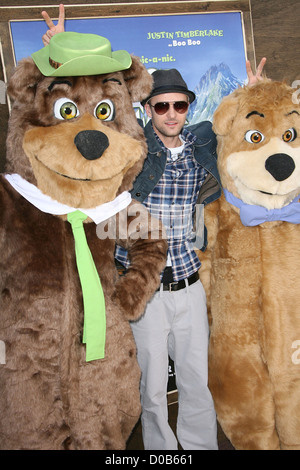 Justin Timberlake Los Angeles Premiere von "Yogi Bear" im Mann Village Theater Los Angeles, Kalifornien statt Stockfoto