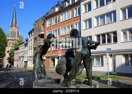 Kinder spielen Statue, Aachen, Deutschland, Europa Stockfoto