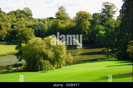 Die schöne sonnige Landschaft in Chartwell, Winston Churchills Heimat. Stockfoto