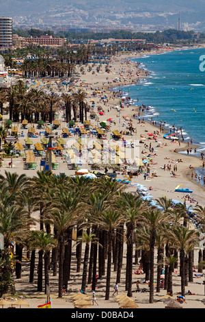 Bajondillo Strand Torremolinos Malaga Costa del Sol Andalusia Spanien Stockfoto