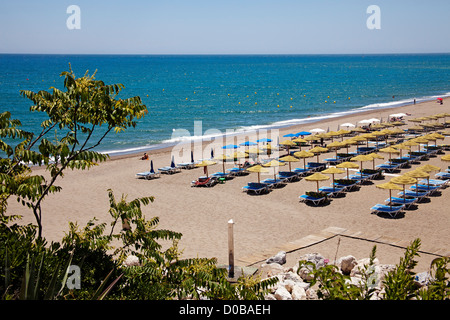 La Carihuela Strand Torremolinos Malaga Costa del Sol Andalusia Spanien Stockfoto