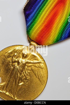 Ersten Weltkrieg britischer Sieg-Medaille Stockfoto