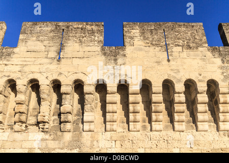 Mittelalterlichen Stadtmauer von Avignon / Befestigungen, Provence, Frankreich Stockfoto