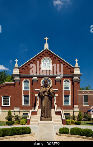 Statue des Heiligen Franziskus in Mount Saint Francis in Floyd County, Indiana Stockfoto