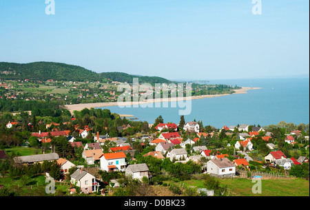 Kleines Dorf am Plattensee, Ungarn Stockfoto