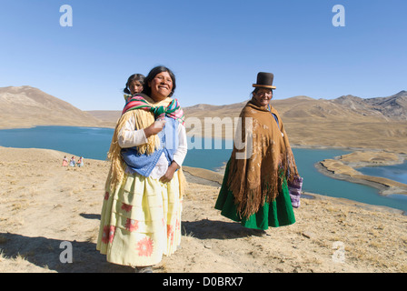 Aymara Frauen in den Kordilleren Stockfoto