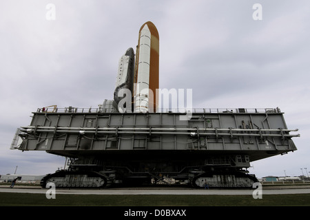 Space Shuttle Discovery beginnt ihre historische Rückkehr zum Flug Stockfoto