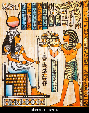 alten ägyptischen papyrus Stockfoto