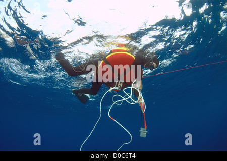 Freediver, Mittelmeer, Kash, Türkei Stockfoto