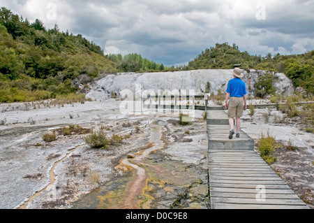 Orakei Korako, The Hidden Valley, in der Nähe von Taupo, Neuseeland Stockfoto