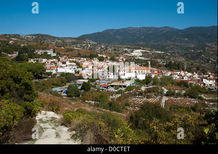 Omodos Wein produzierende Stadt an den Südhängen des Troodos-Gebirges Zypern Stockfoto