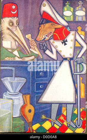 Der Wolf und der Storch aus aesops Fabeln von Artist f sancha Stockfoto