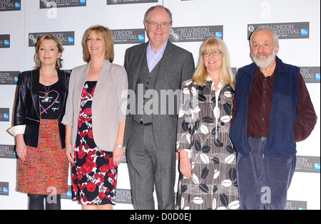 Lesley Manville, Ruth Sheen, Jim Broadbent, Georgina Lowe Produzent und Regisseur Mike Leigh den 54. Times BFI London Film Stockfoto