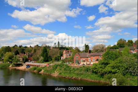 Dorf und Fluss Severn oberen Arley Worcestershire England UK Stockfoto