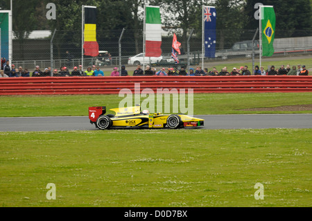 GP2-Unterstützung Rennen für Formel 1 Silverstone British Grand Prix. 3. Platz: Felipe Nasr (4 PKW), Dämme Stockfoto