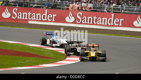 GP2-Unterstützung Rennen für Formel 1 Silverstone British Grand Prix. Felipe Nasr (4 PKW), Dämme; Stockfoto