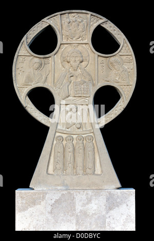 Celtic (oder Templer) Kreuz befindet sich in der Stadt Thessaloniki in Griechenland Stockfoto