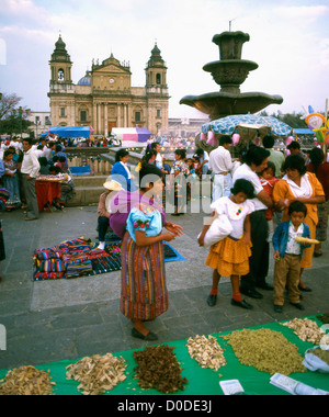 Guatemala, Guatemala-Stadt, Plaza Mayor, Catedral Metropolitana, Stockfoto