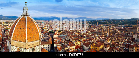 Panorama von Florenz (Toskana, Italien) Stockfoto