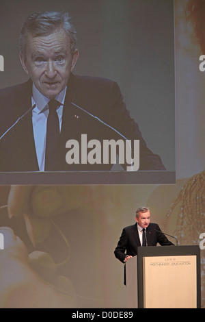 BERNARD ARNAULT CEO DER GRUPPE LVMH LOUIS VUITTON MOET HENNESSY ORDENTLICHEN HAUPTVERSAMMLUNG Stockfoto