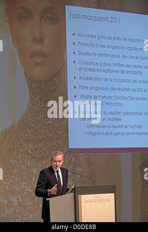 BERNARD ARNAULT CEO DER GRUPPE LVMH LOUIS VUITTON MOET HENNESSY ORDENTLICHEN HAUPTVERSAMMLUNG Stockfoto