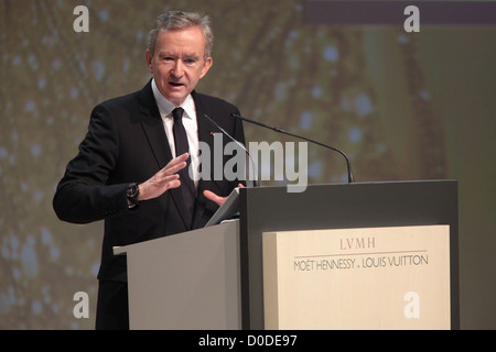 BERNARD ARNAULT CEO DER GRUPPE LVMH LOUIS VUITTON MOET HENNESSY ORDENTLICHEN HAUPTVERSAMMLUNG Stockfoto