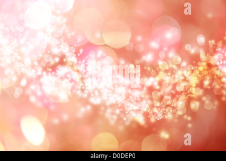 Orange Swirl Bokeh Lights Hintergrund Stockfoto