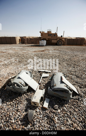 United States Marines montieren Aerovironment RQ-11 Raven-B unbemannten vorwärts operating Base in Afghanistan Stockfoto