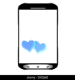 Modernes Smartphone mit unbelegten Schirm isoliert für Adv oder anderen Zweck Verwendung Stockfoto